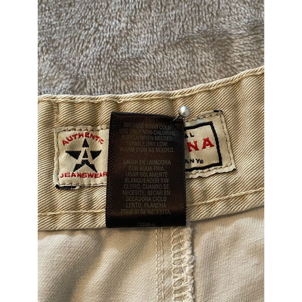 Arizona Cargo Pants 38x30 Khaki Tan Relaxed Straight Leg Cotton Utility Skater - Picture 6 of 10